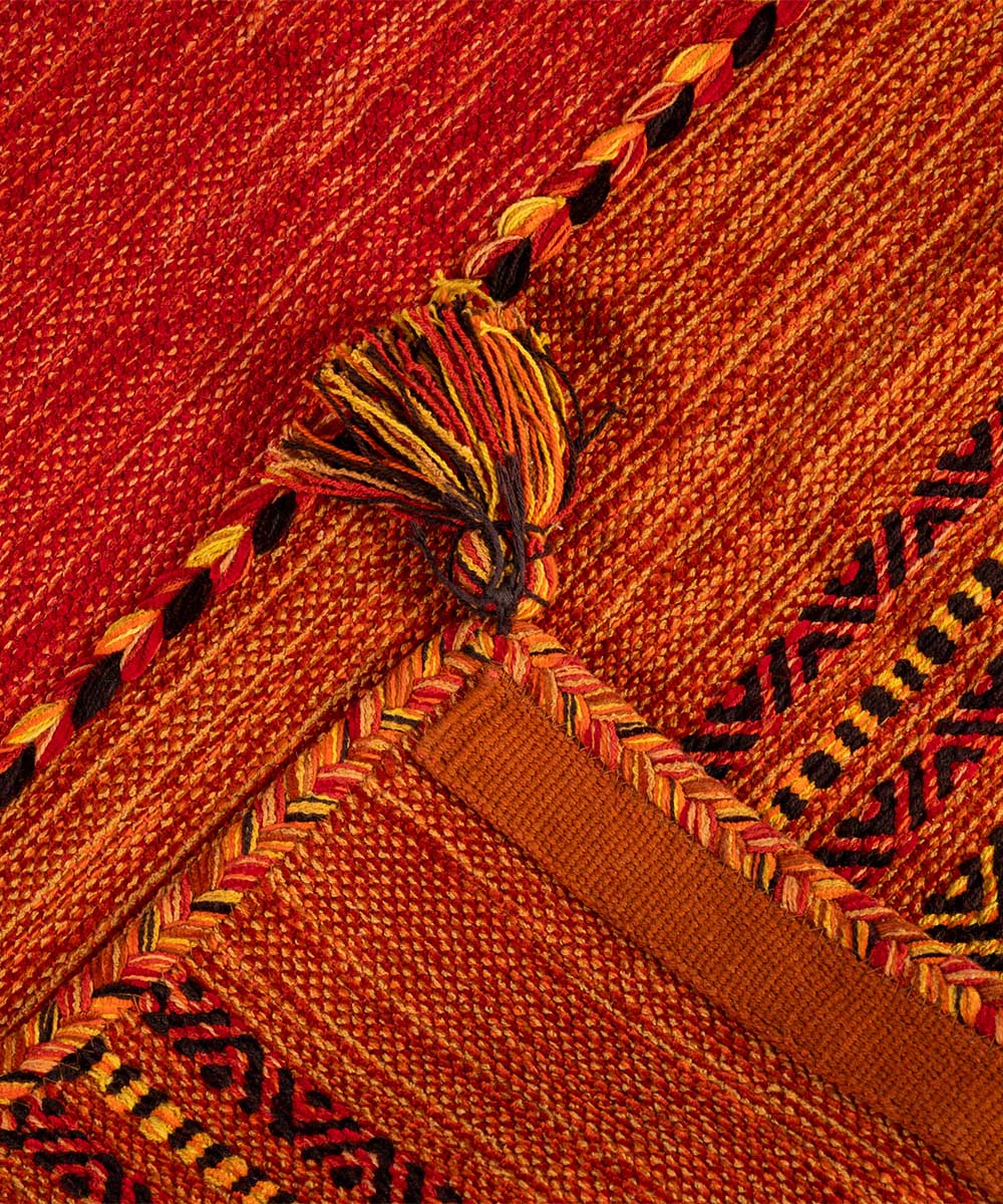 Retro del Tappeto kilim arancione 100% cotone, per arredo casa soggiorno salotto camera da letto ma anche passatoia per corridoio o ingresso