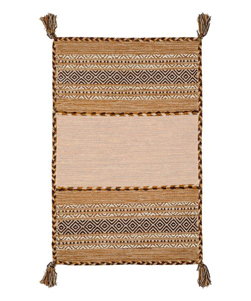 Tappeto kilim beige 100% cotone, per arredo casa soggiorno salotto camera da letto ma anche passatoia per corridoio o ingresso