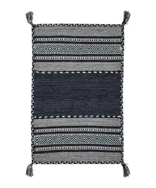 Tappeto kilim grigio 100% cotone, per arredo casa soggiorno salotto camera da letto ma anche passatoia per corridoio o ingresso