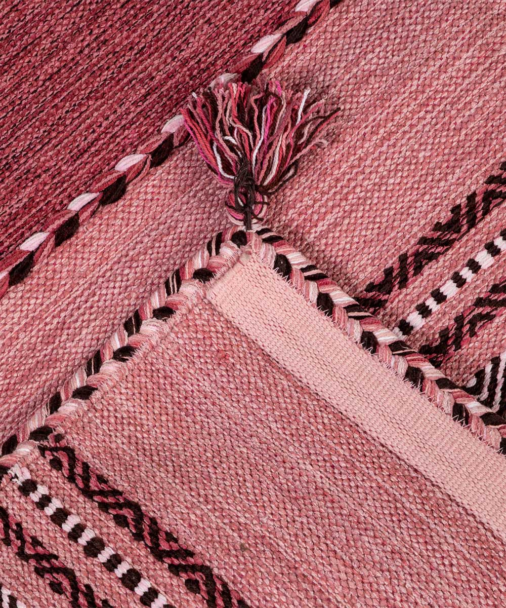Retro del Tappeto kilim rosa 100% cotone, per arredo casa soggiorno salotto camera da letto ma anche passatoia per corridoio o ingresso