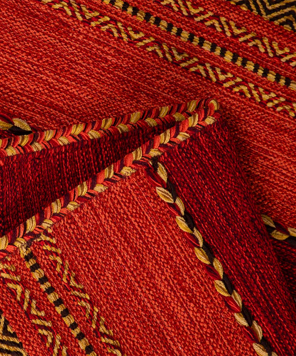 Retro del Tappeto kilim rosso 100% cotone, per arredo casa soggiorno salotto camera da letto ma anche passatoia per corridoio o ingresso