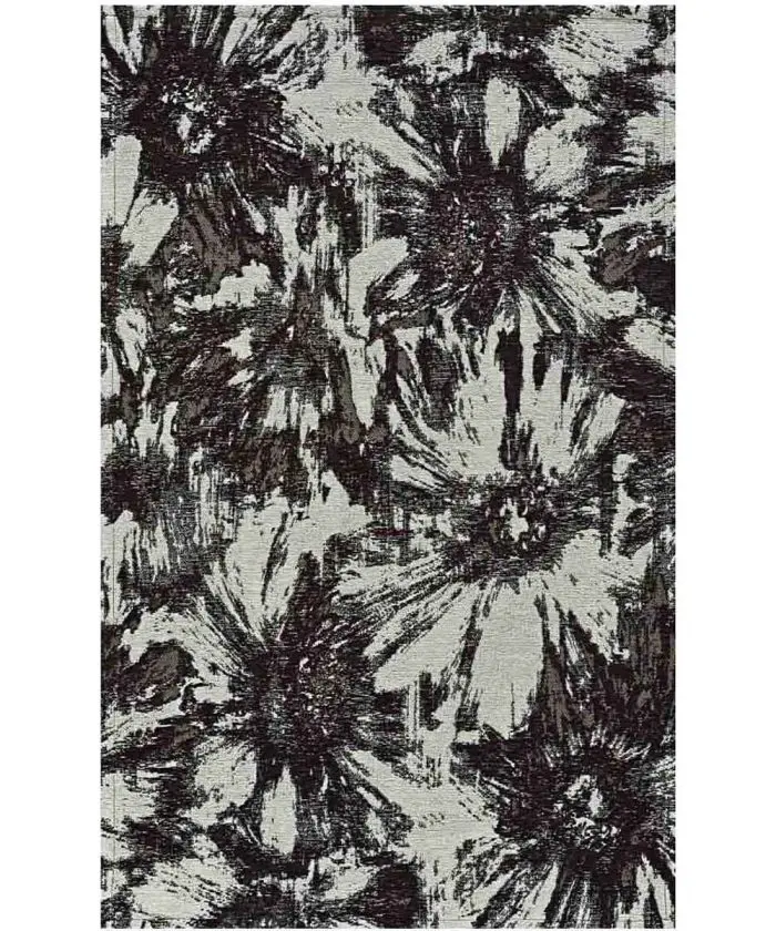 Tappeto Fiori di Loto Nero