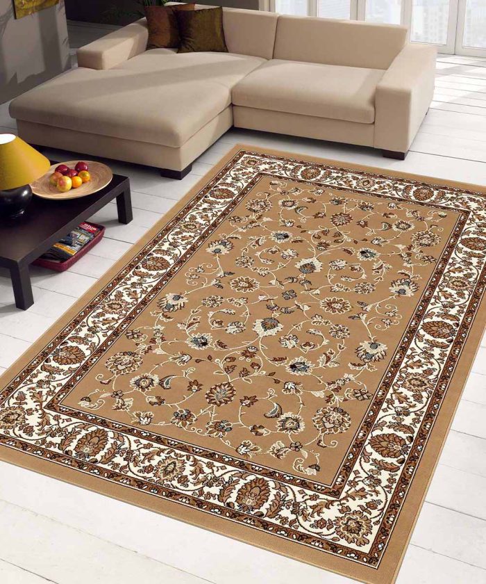 Soggiorno con Tappeto economico motivo classico orientale PERSIAN 2079 BEIGE