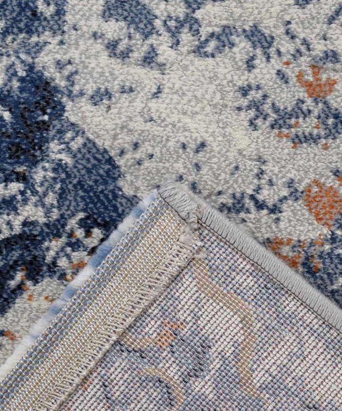 Retro del Tappeto Argentum 63483-6656 design astratto moderno multicolore