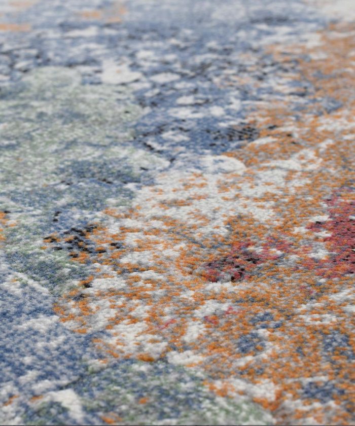 Dettaglio del Tappeto Argentum 63483-6656 design astratto moderno multicolore
