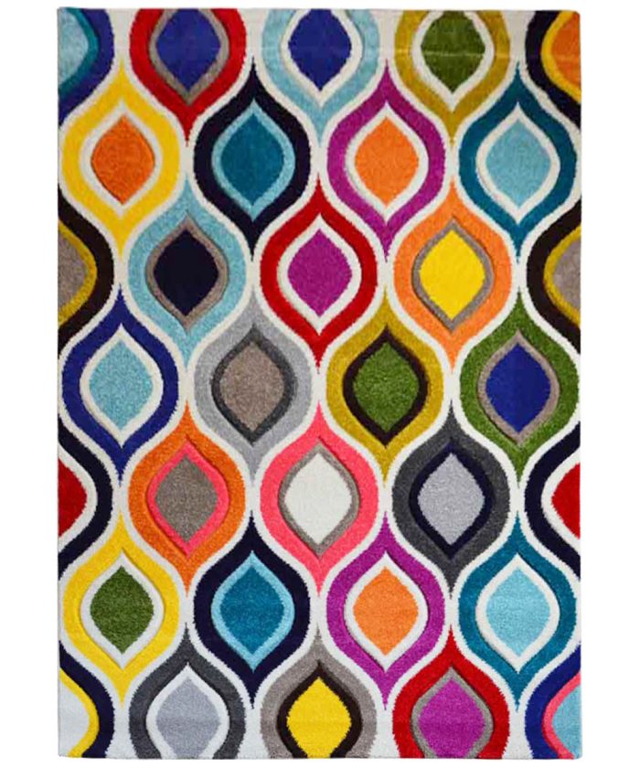 tappeto multicolore disegno moderno 2433
