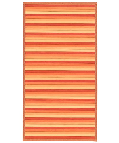 Tappeto Bamboo Arancione per cucina e bagno, stuoia passatoia bambù