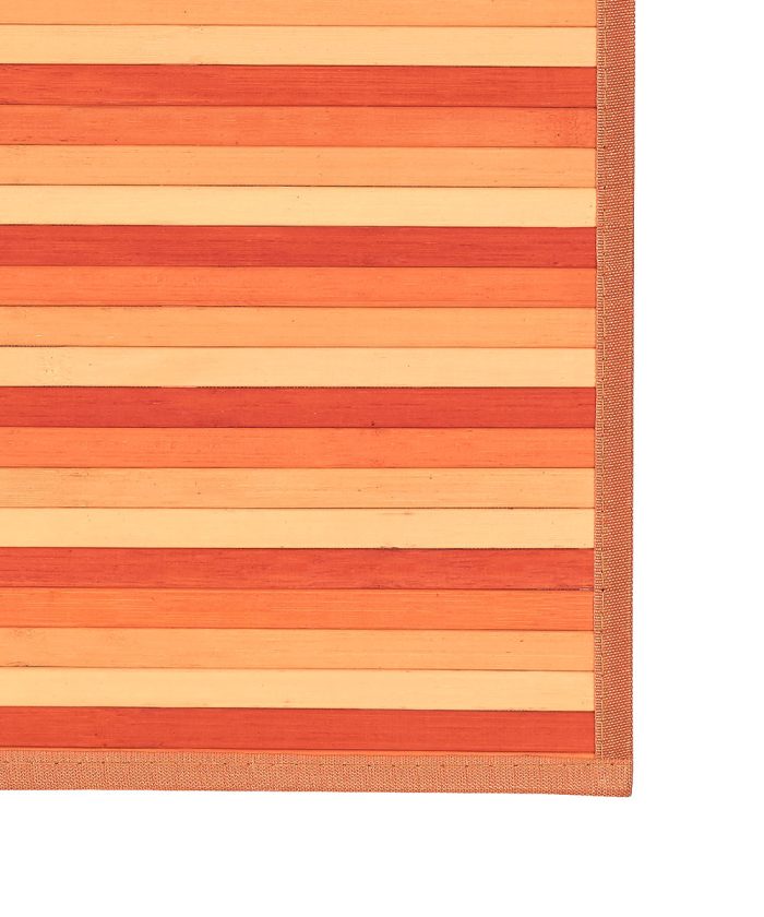 Bordo Tappeto Bamboo Arancione per cucina e bagno, stuoia passatoia bambù