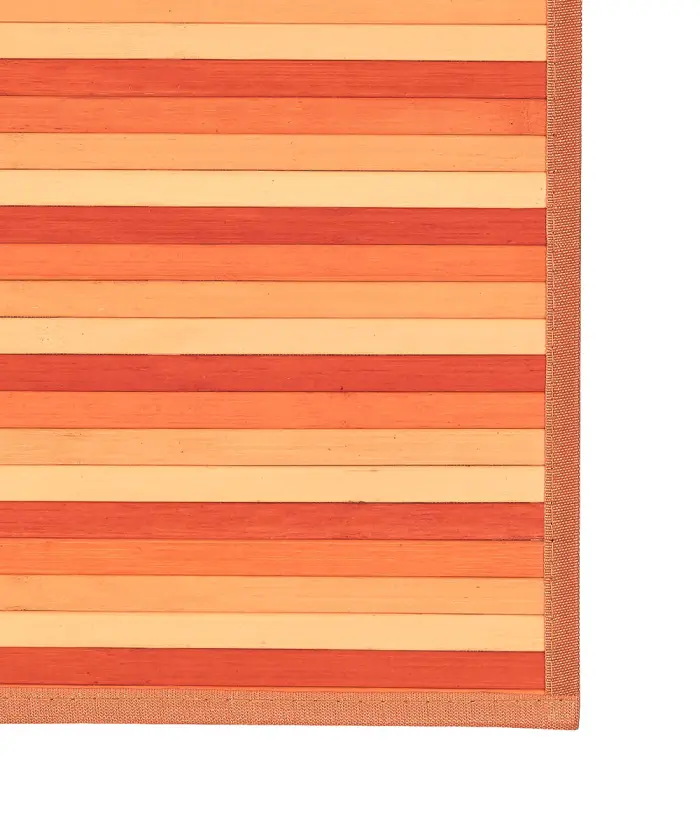 Bordo Tappeto Bamboo Arancione per cucina e bagno, stuoia passatoia bambù