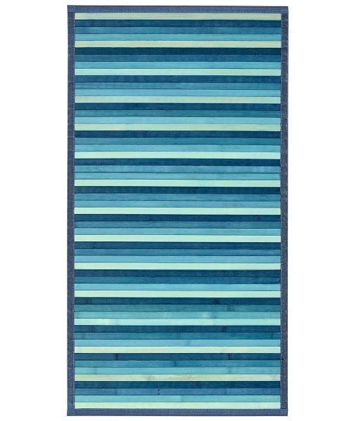 Tappeto Bamboo Azzurro per cucina e bagno, stuoia passatoia bambù