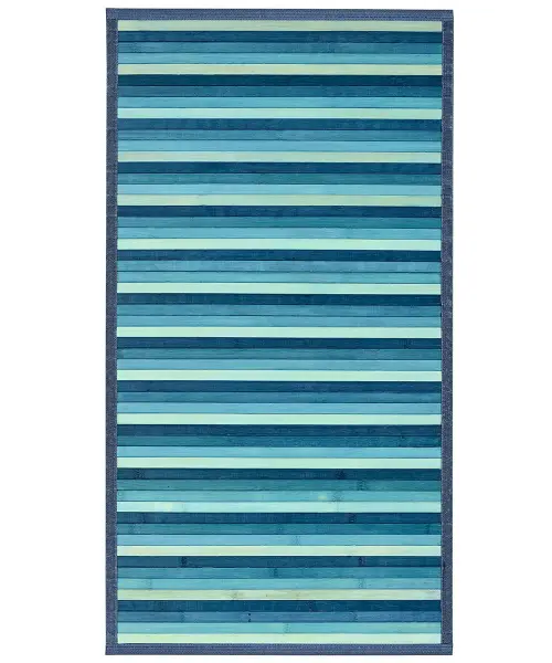 Tappeto Bamboo Azzurro per cucina e bagno, stuoia passatoia bambù