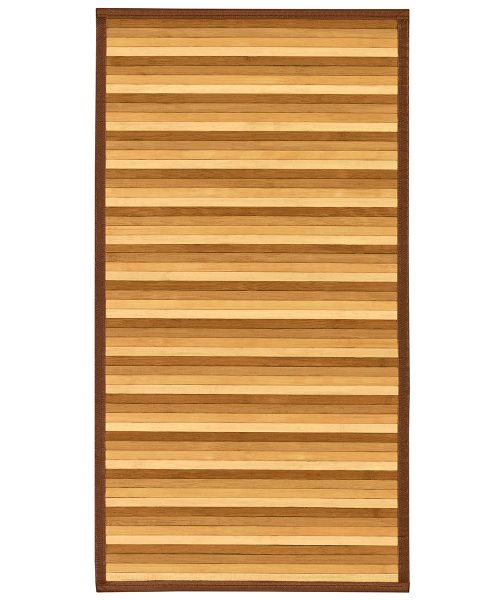 Tappeto Bamboo Beige naturale per cucina e bagno, stuoia passatoia bambù