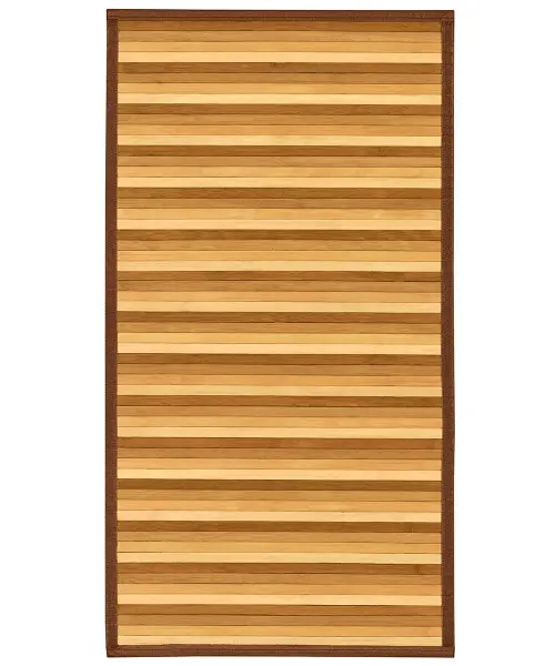 Tappeto Bamboo Beige naturale per cucina e bagno, stuoia passatoia bambù