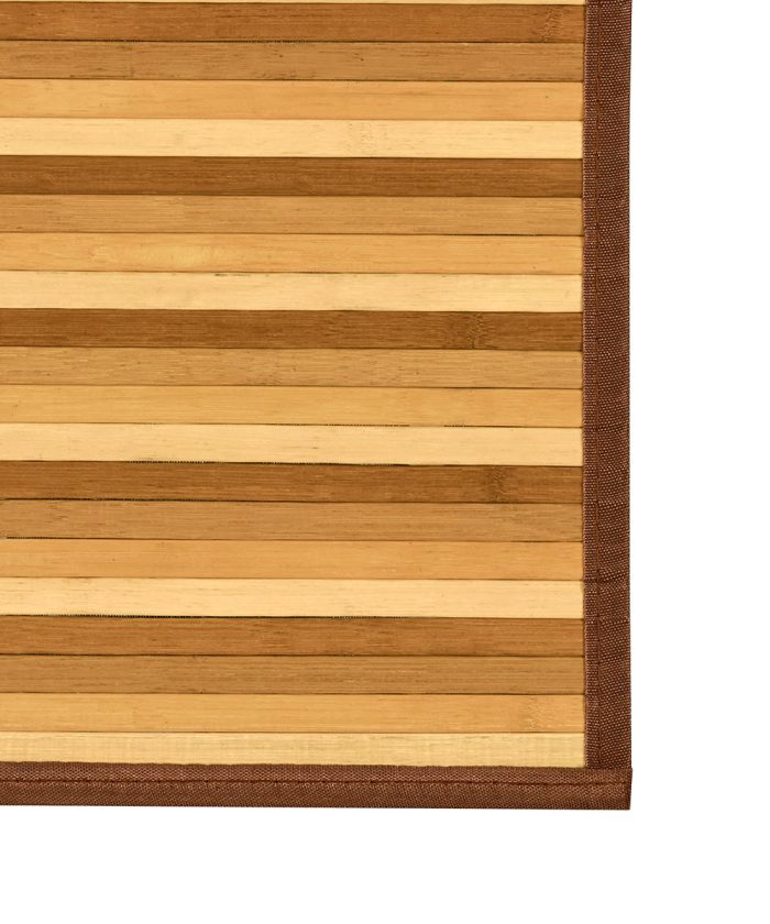 Angolo Tappeto Bamboo Beige naturale per cucina e bagno, stuoia passatoia bambù