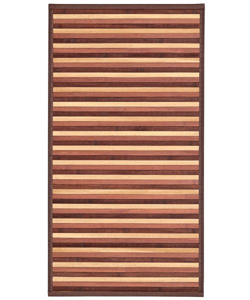 Tappeto Bamboo Marrone per cucina e bagno, stuoia passatoia bambù