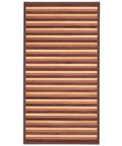 Tappeto Bamboo Marrone per cucina e bagno, stuoia passatoia bambù