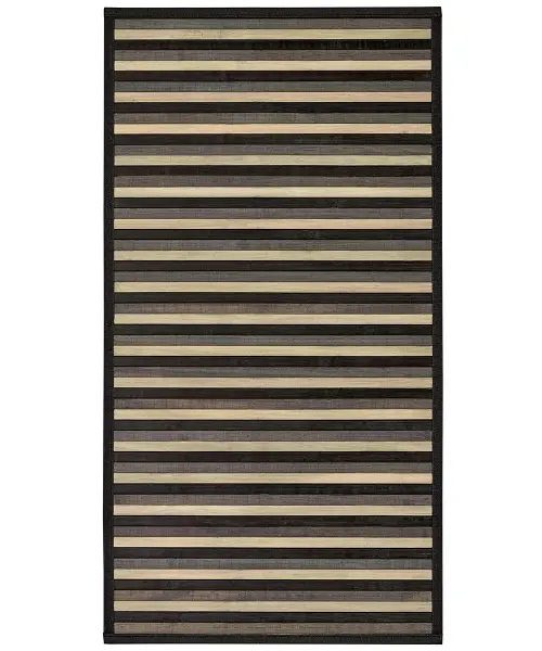 Tappeto Bamboo Nero per cucina e bagno, stuoia passatoia bambù