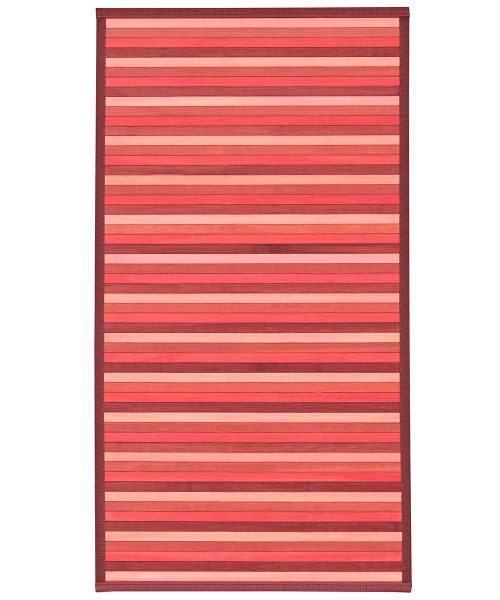 Tappeto Bamboo Rosso per cucina e bagno, stuoia passatoia bambù