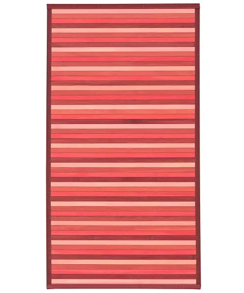 Tappeto Bamboo Rosso per cucina e bagno, stuoia passatoia bambù