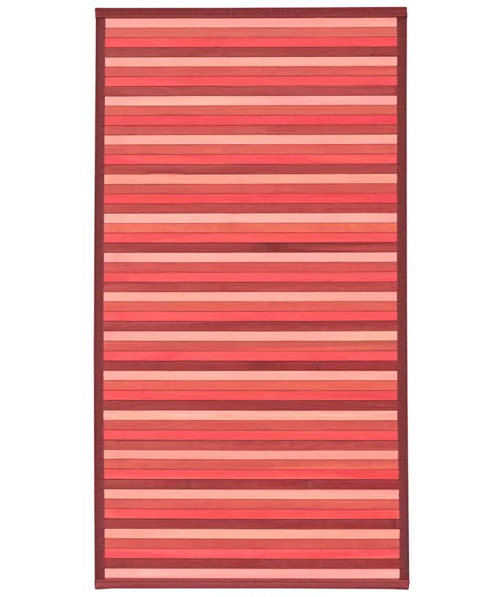 Tappeto Bamboo Rosso per cucina e bagno, stuoia passatoia bambù