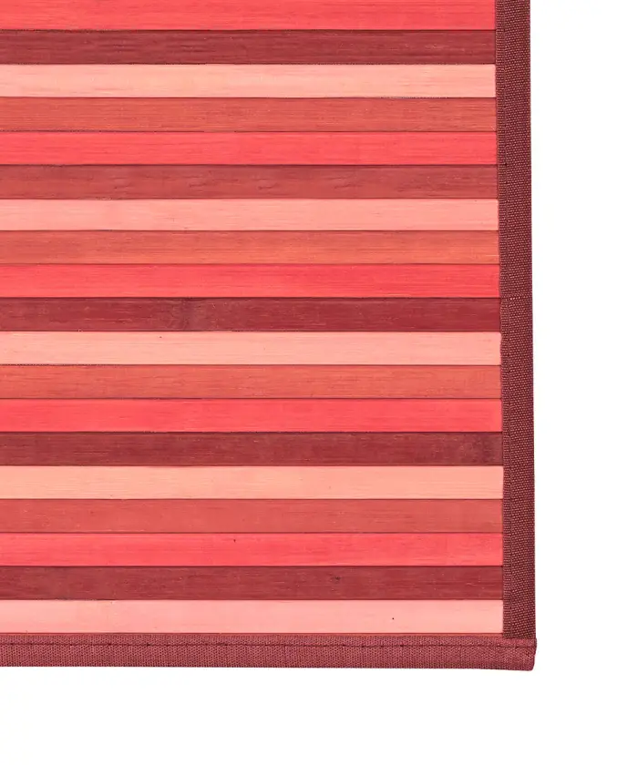 Listelli Tappeto Bamboo Rosso per cucina e bagno, stuoia passatoia bambù