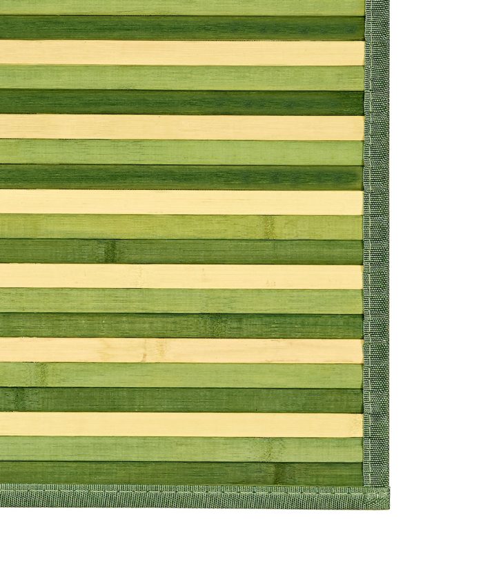 Angolo Tappeto Bamboo Verde per cucina e bagno, stuoia passatoia bambù