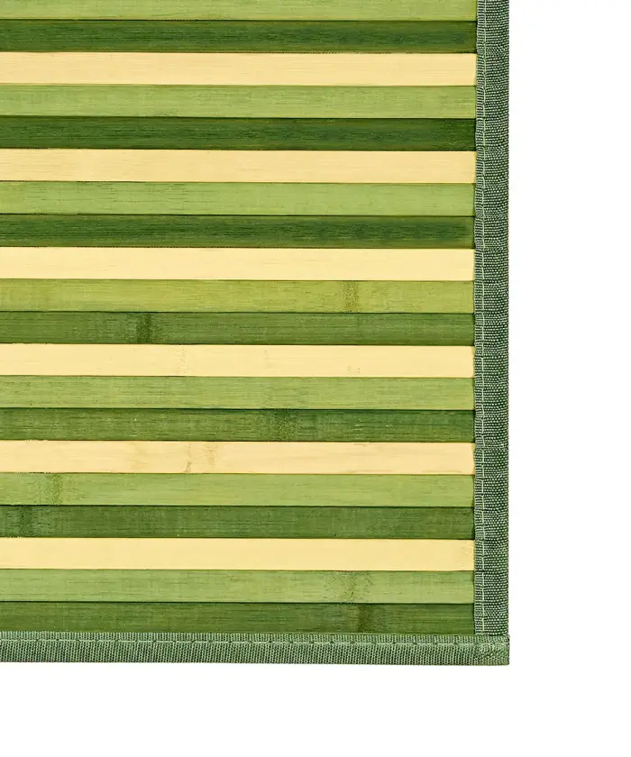 Angolo Tappeto Bamboo Verde per cucina e bagno, stuoia passatoia bambù