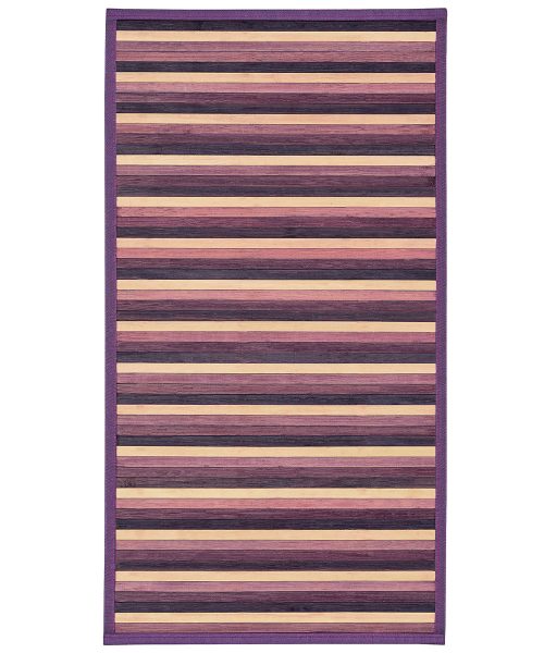 Tappeto Bamboo Viola per cucina e bagno, stuoia passatoia bambù