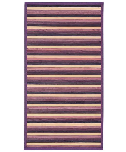 Tappeto Bamboo Viola per cucina e bagno, stuoia passatoia bambù