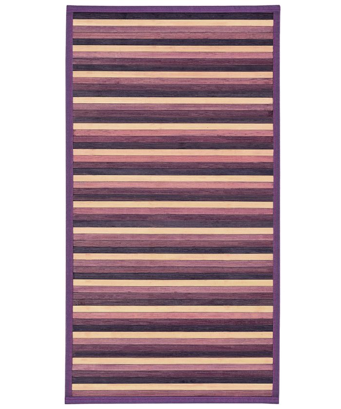 Tappeto Bamboo Viola per cucina e bagno, stuoia passatoia bambù