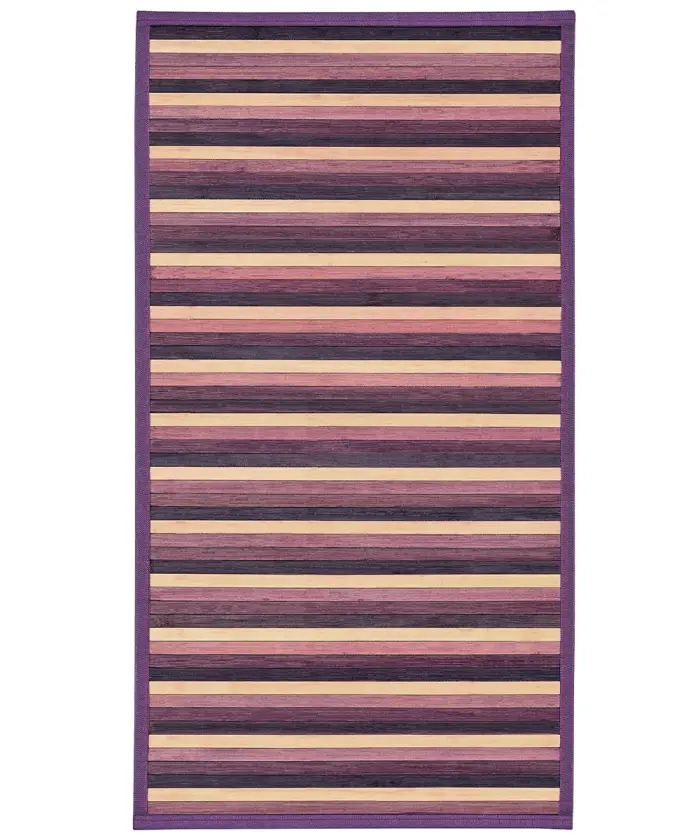 Tappeto Bamboo Viola per cucina e bagno, stuoia passatoia bambù