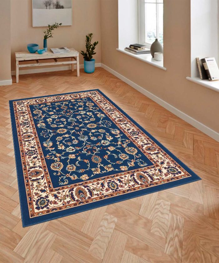 Casa con Tappeto Royal Shiraz 2079 Azzurro motivo classico orientale tradizionale persiano
