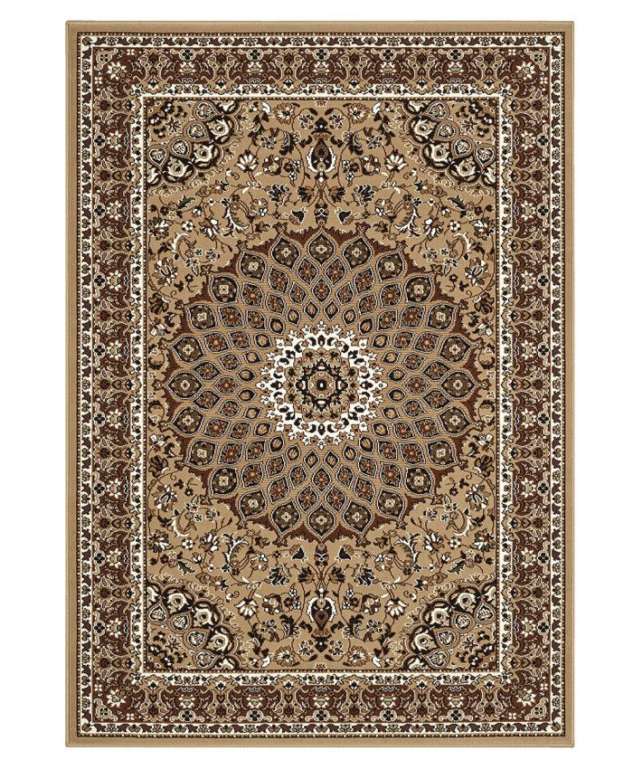 Tappeto Royal Shiraz 2082 Beige stile orientale classico persiano con rosone centrale