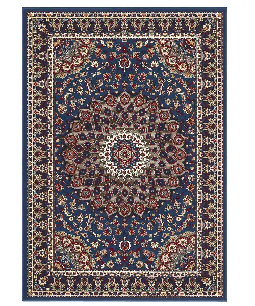 Tappeto Royal Shiraz 2082 Azzurro stile orientale classico persiano con rosone centrale