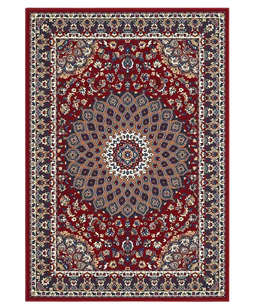 Tappeto Royal Shiraz 2082 Rosso stile orientale classico persiano con rosone centrale