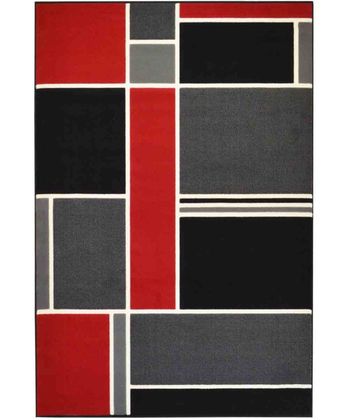 Tappeto Design 4037 Nero Rosso