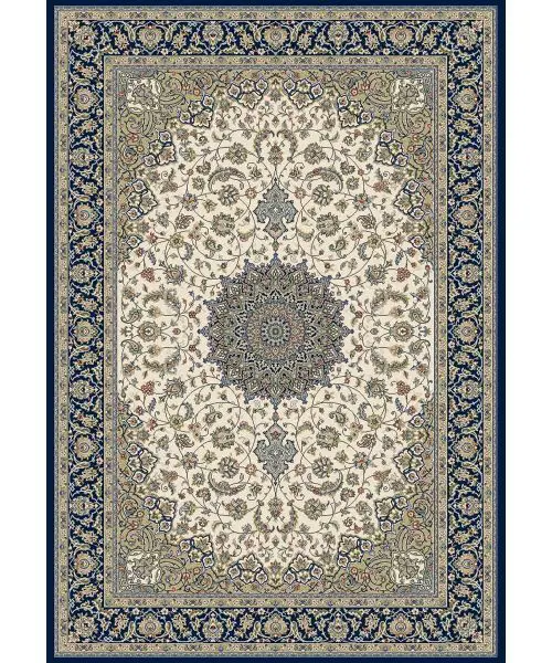 Tappeto Da Vinci 57178-6434 blu e crema, classico tradizionale
