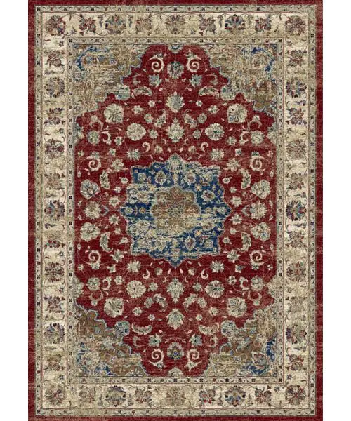 Tappeto Da Vinci 57559-1464 rosso slavato vintage persiano orientale