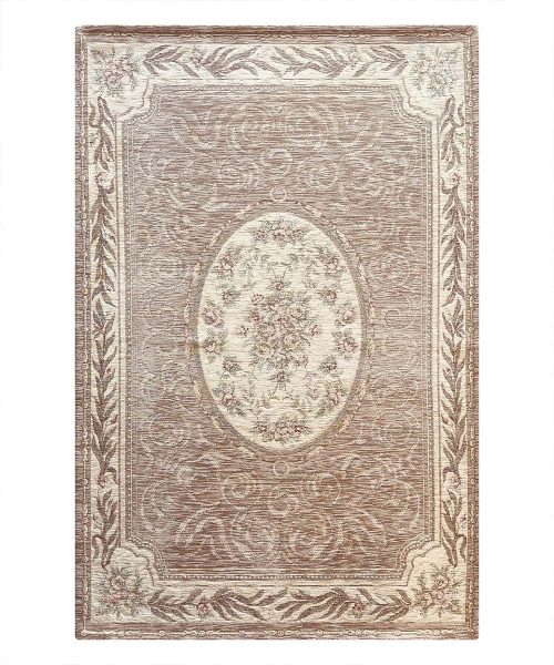 Tappeto QUEEN CIPRIA Rosa stile classico tradizionale francese, aubusson floreale. Anti-scivolo e lavabile ideale per salotto soggiorno camera.