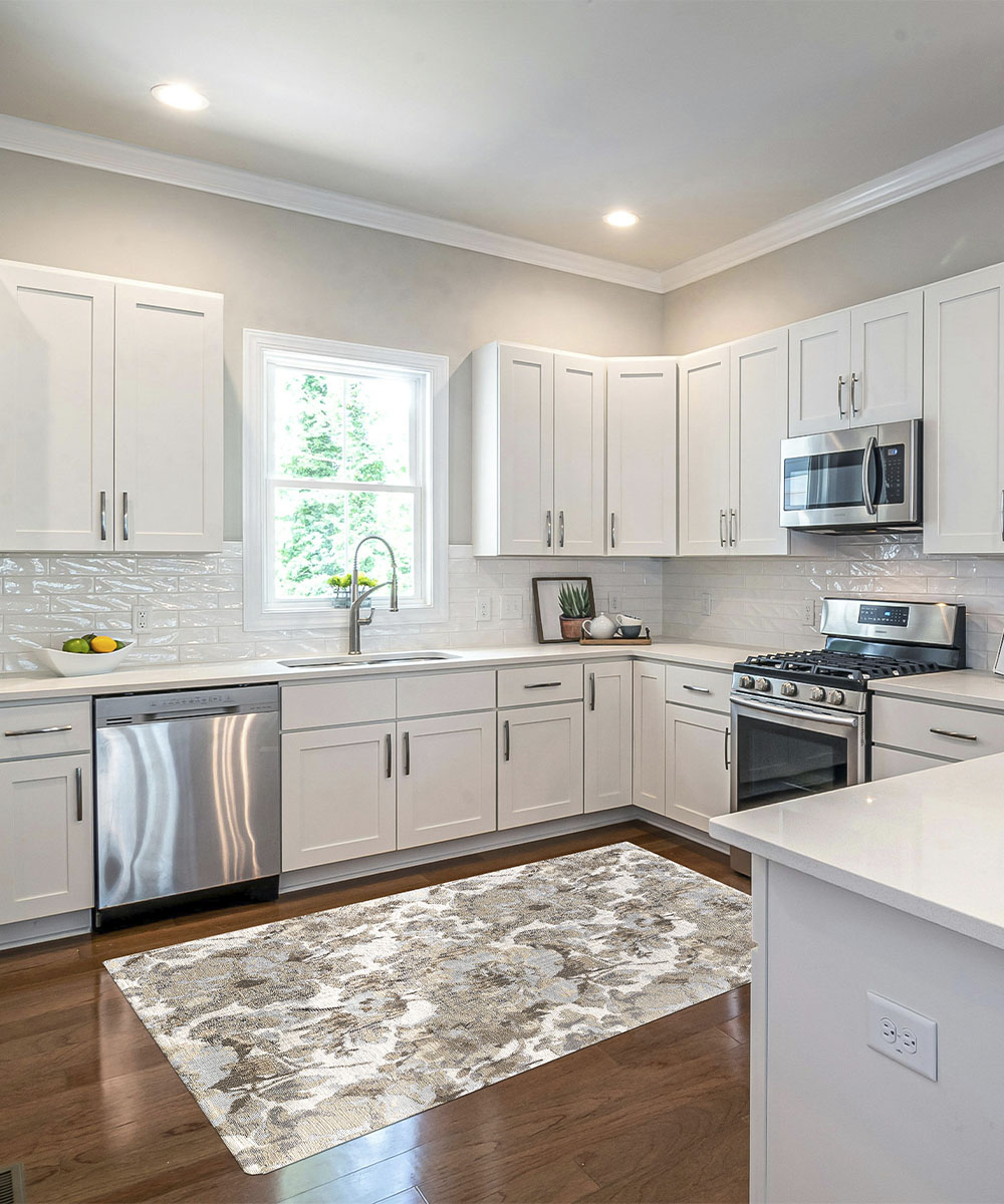 Cucina con Tappeto Dubai Tortora multiuso lavabile antiscivolo