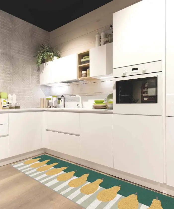 Cucina con Tappeto Futura Kaiser passatoia multiuso disegno pere frutta