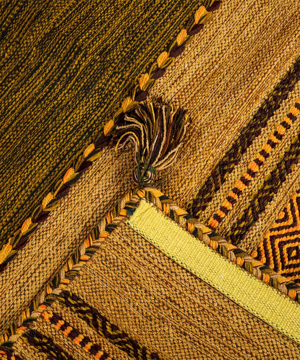 Retro del Tappeto kilim verde 100% cotone, per arredo casa soggiorno salotto camera da letto ma anche passatoia per corridoio o ingresso
