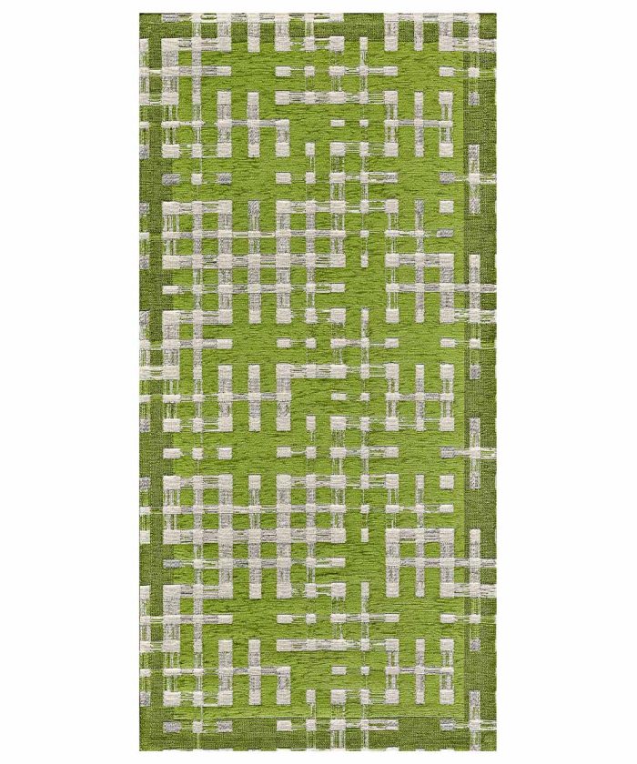 Tappeto Dama Verde lavabile e antiscivolo, ideale per salotto soggiorno camera ma anche cucina e ingresso