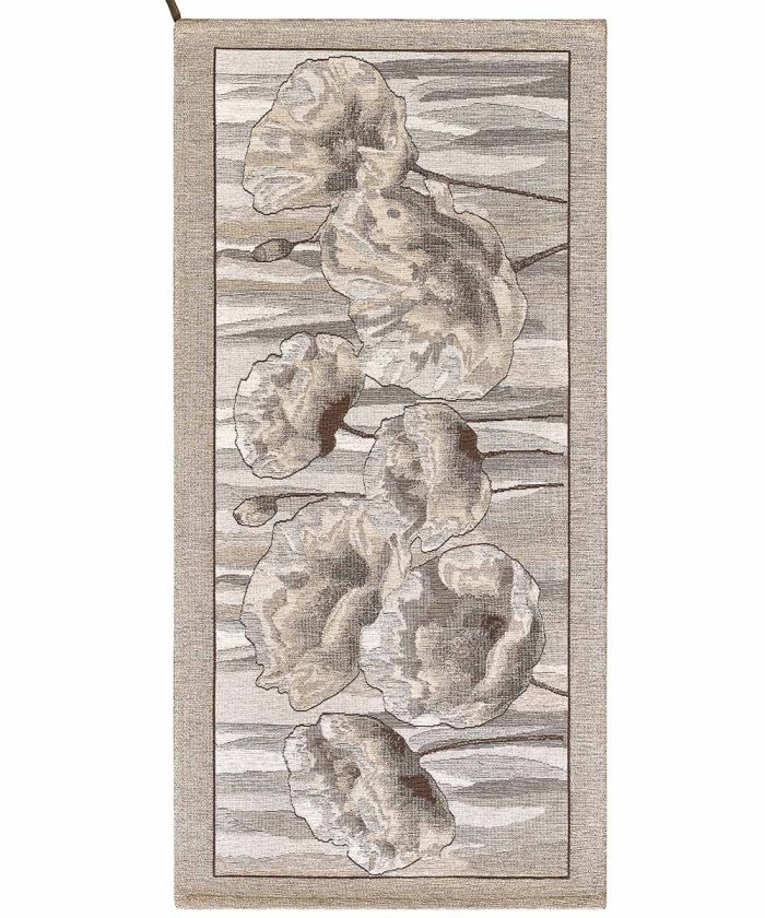tappeto cucina floreale beige tortora