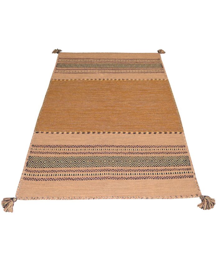 tappeto Antique Kilim Cuoio tessuto a mano in cotone