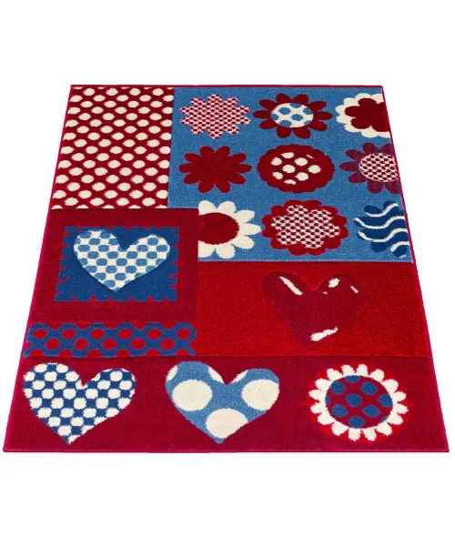 Tappeto Cuoricini Bambina Joy L027-7105