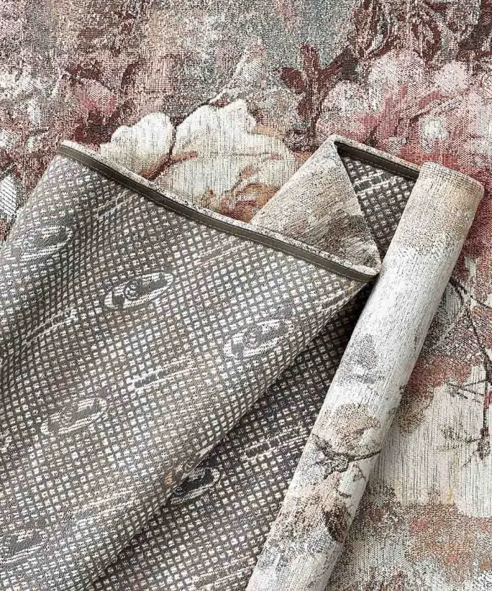 Retro anti-scivolo di tappeti floreale ROSE fiorite, lavabile e antiscivolo: ideale per salotto, soggiorno, camera, ingresso, corridoio