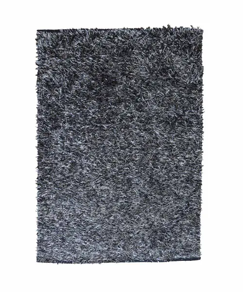 Tappeto Brezza Nero Argento shaggy moderno pelo lungo