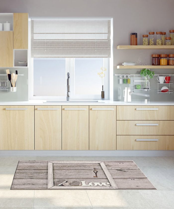 Cucina con Tappeto DIGITAL KEYLOVE antiscivolo lavabile passatoia cucina bagno multiuso
