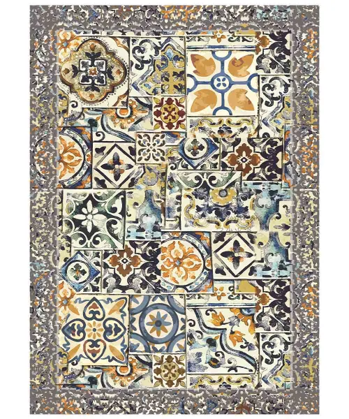 Tappeto Emozioni D'Artista Deruta disegno ceramiche maiolica